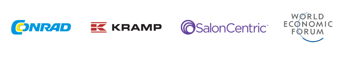 2021 Summit On-Demand LPs - Customer Logos (1200x200) - SalonCentric + Conrad + Kramp + WEF