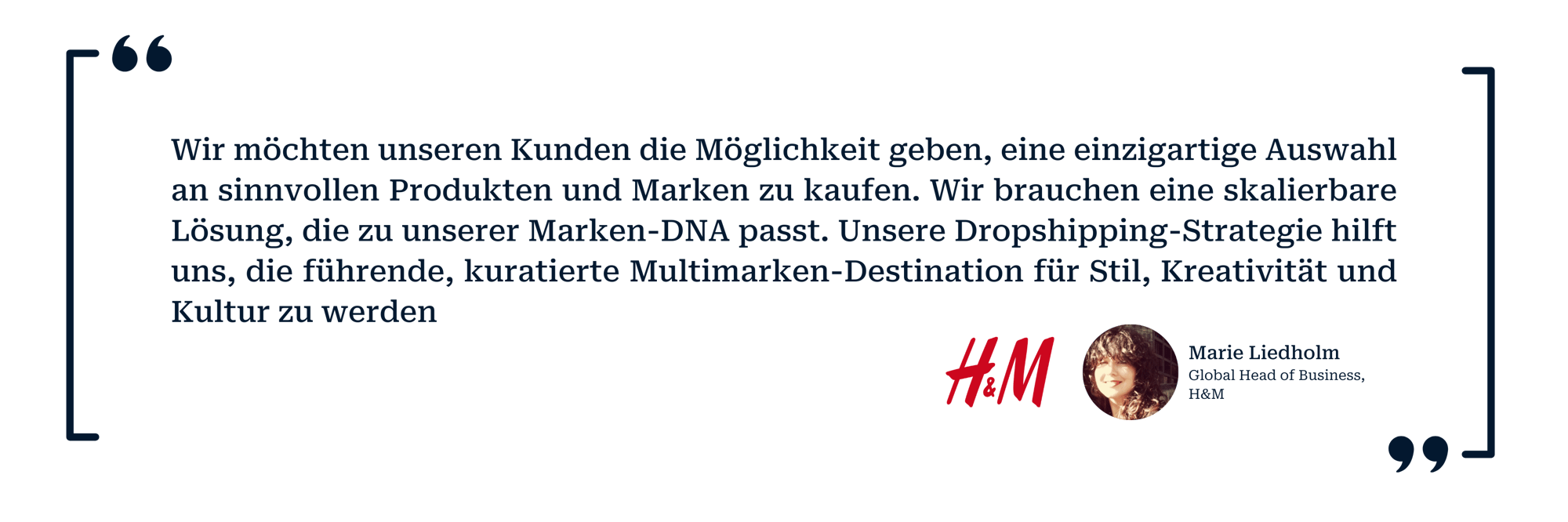 Quote H&M german - Marie Liedholm 