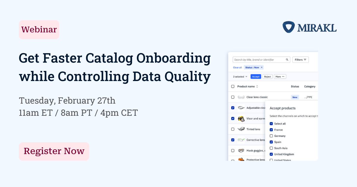 Optimize supplier product data integration with Mirakl Catalog Platform